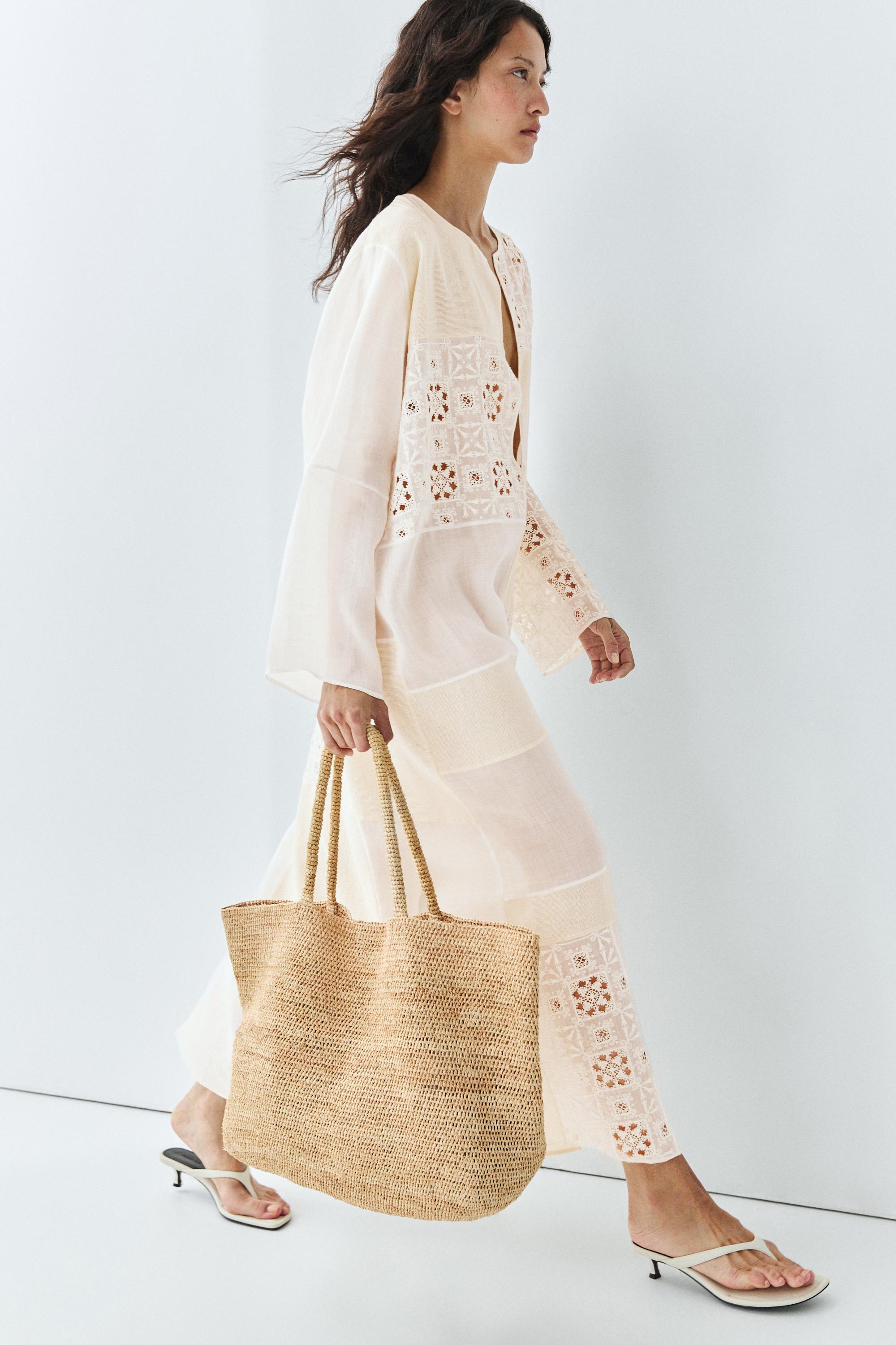 Robe tunique fluide avec broderies